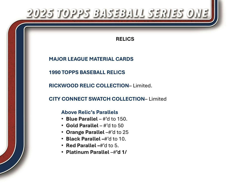 2025 Topps Series 1 Baseball Hobby Box (Pre-Order)