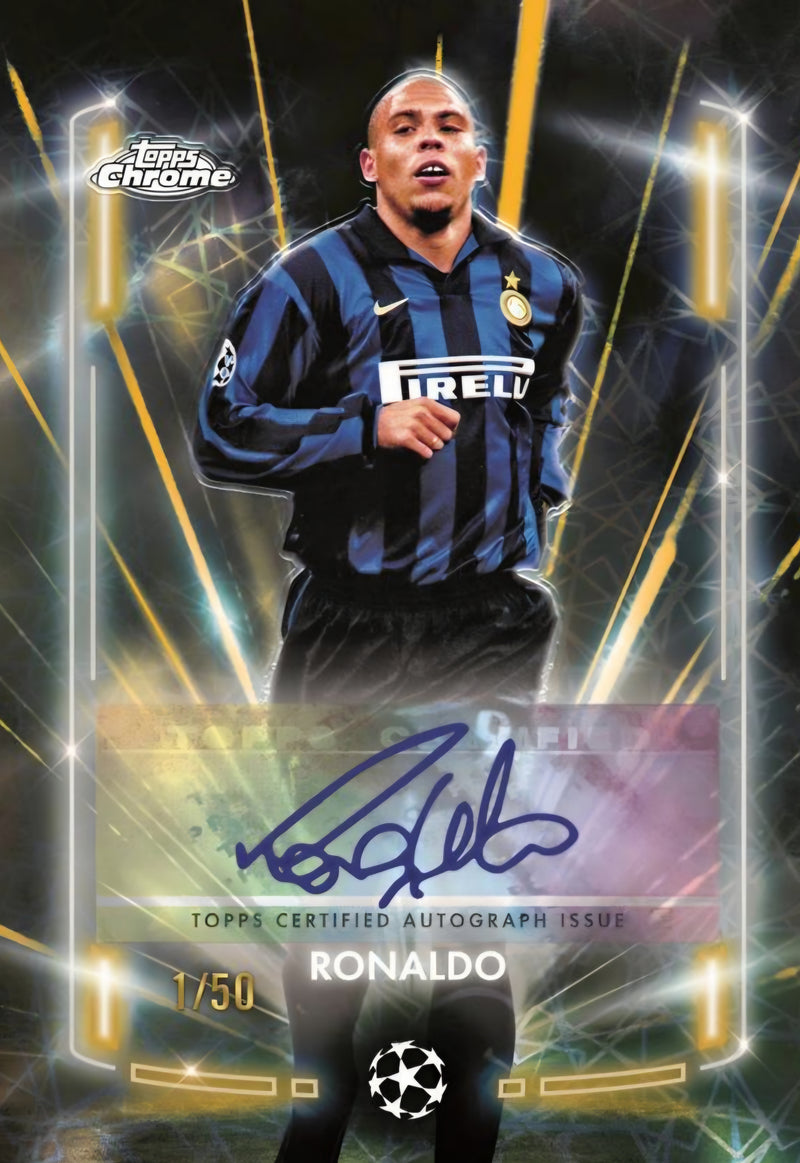 2024-25 Topps Chrome UEFA Club Competitions Jumbo 8-Box Full Case