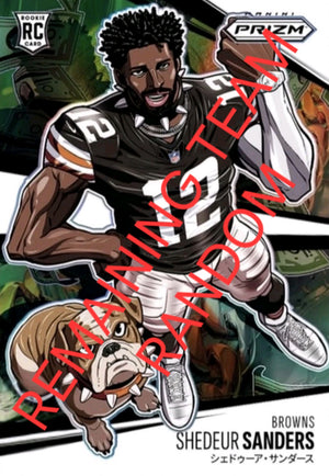 REMAINING TEAM RANDOM for 2025 Panini Prizm Football Hobby 6-Box Half Case #2 Pick Your Team