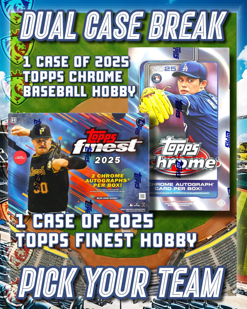 2025 Topps Chrome Baseball Hobby & Finest Baseball Dual Case
