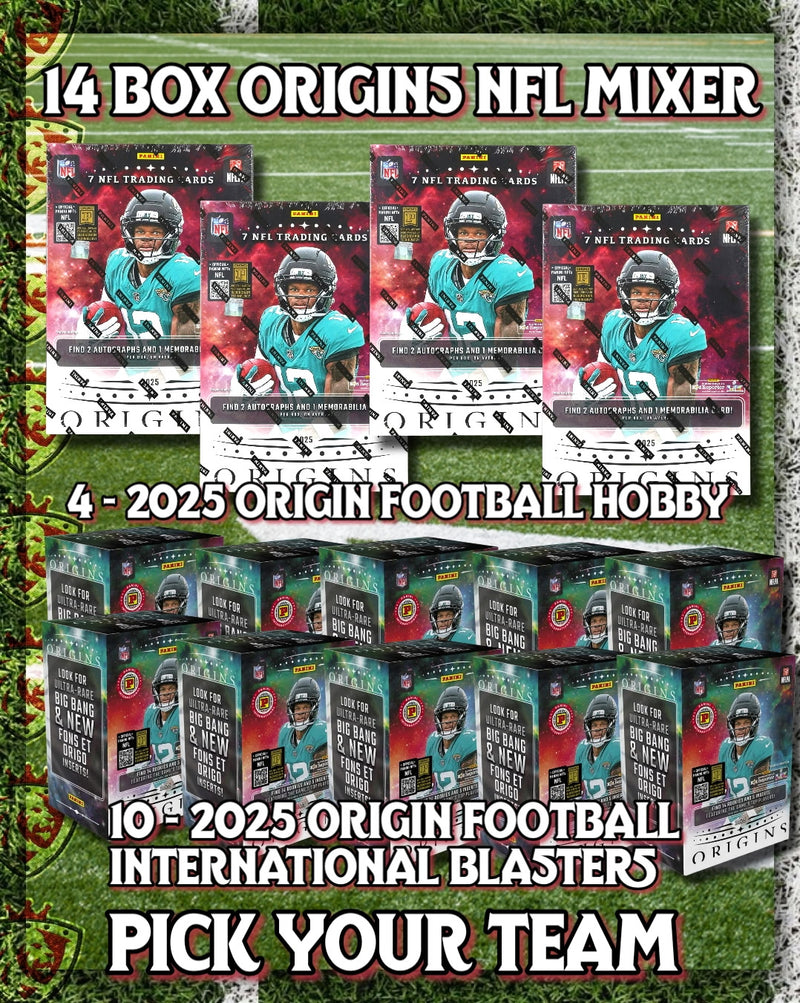 14-Box 2025 Panini Origins Football Hobby and International Mixer