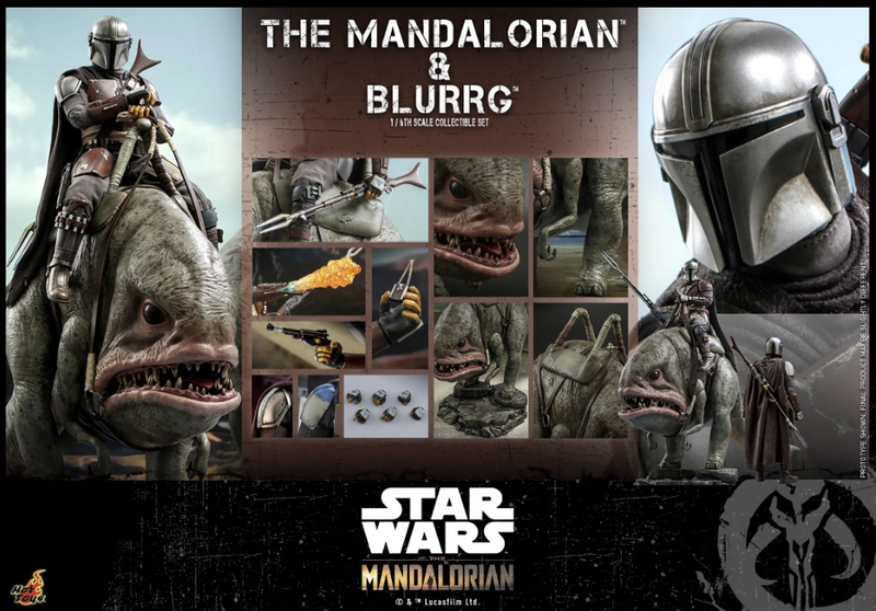 Mandalorian™ & Blurrg™ Sixth Scale Figure Set by Hot Toys