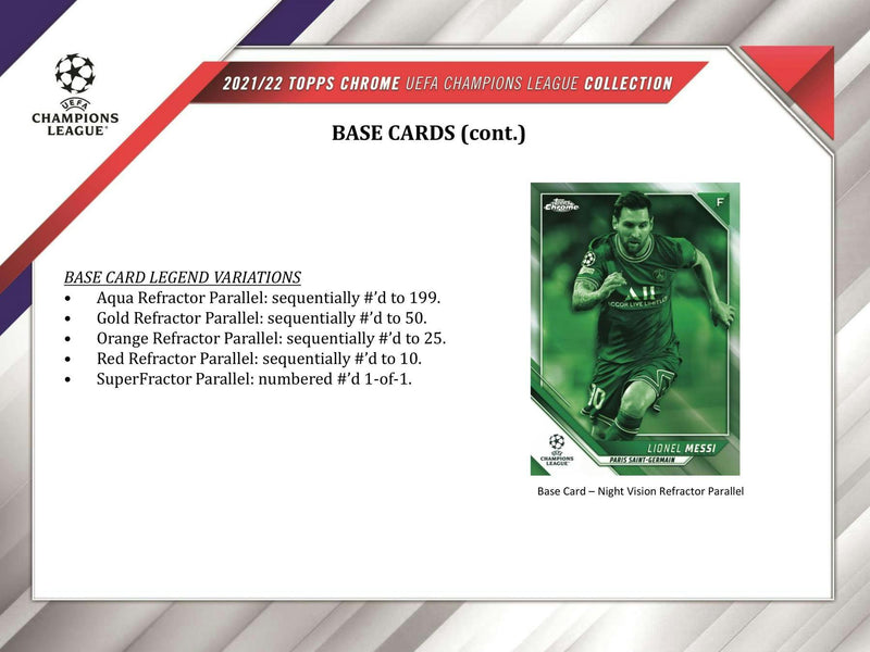 2021/22 Topps UEFA Champions League Chrome Soccer Hobby Lite Box