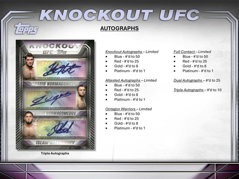 2024 Topps Knockout UFC Hobby Box