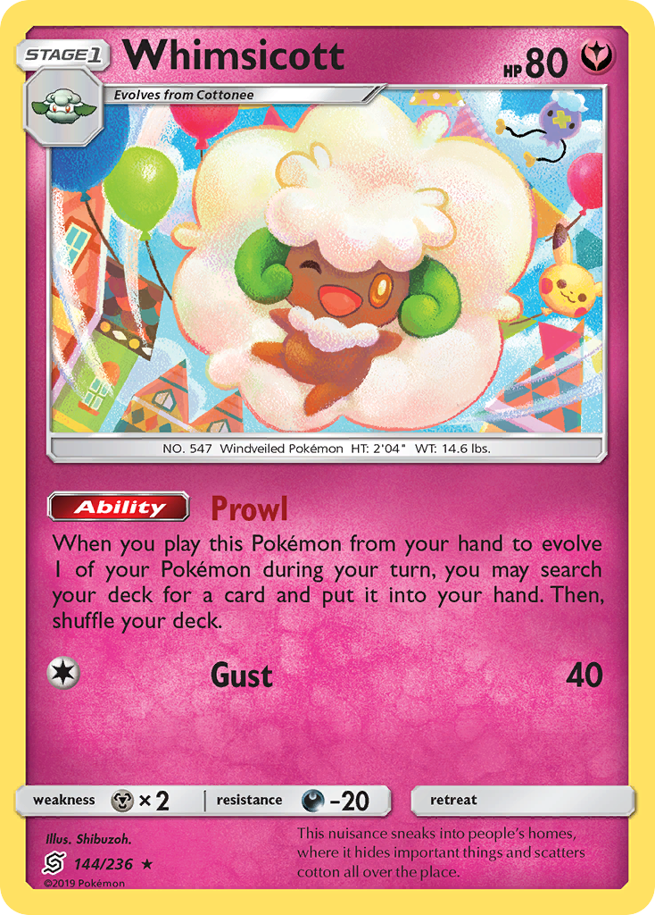 Whimsicott (144/236) [Sun & Moon: Unified Minds]