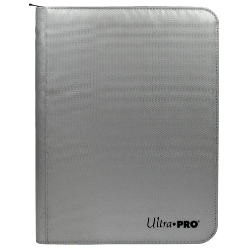 Ultra PRO 9-Pocket Zippered PRO-Binder: Silver Made With Fire Resistant Materials