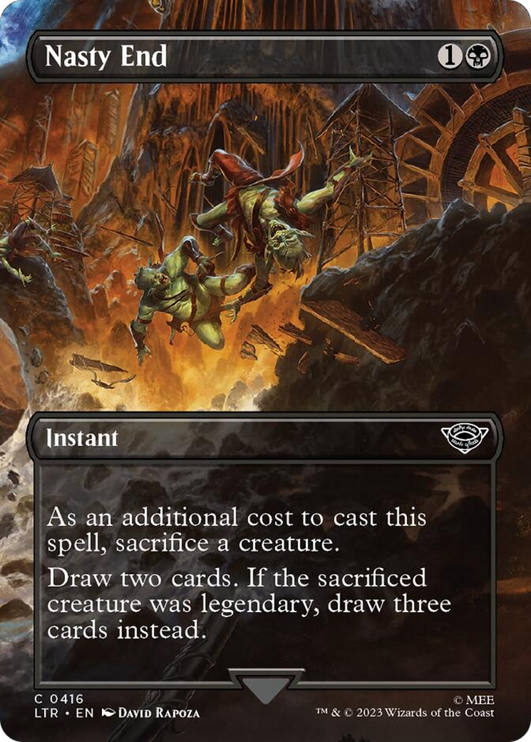 Nasty End (Borderless Alternate Art) [The Lord of the Rings: Tales of Nasty End (Borderless Alternate Art) [The Lord of the Rings: Tales of