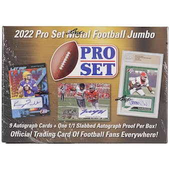 2022 Leaf Pro Set Metal Football Hobby Jumbo Box