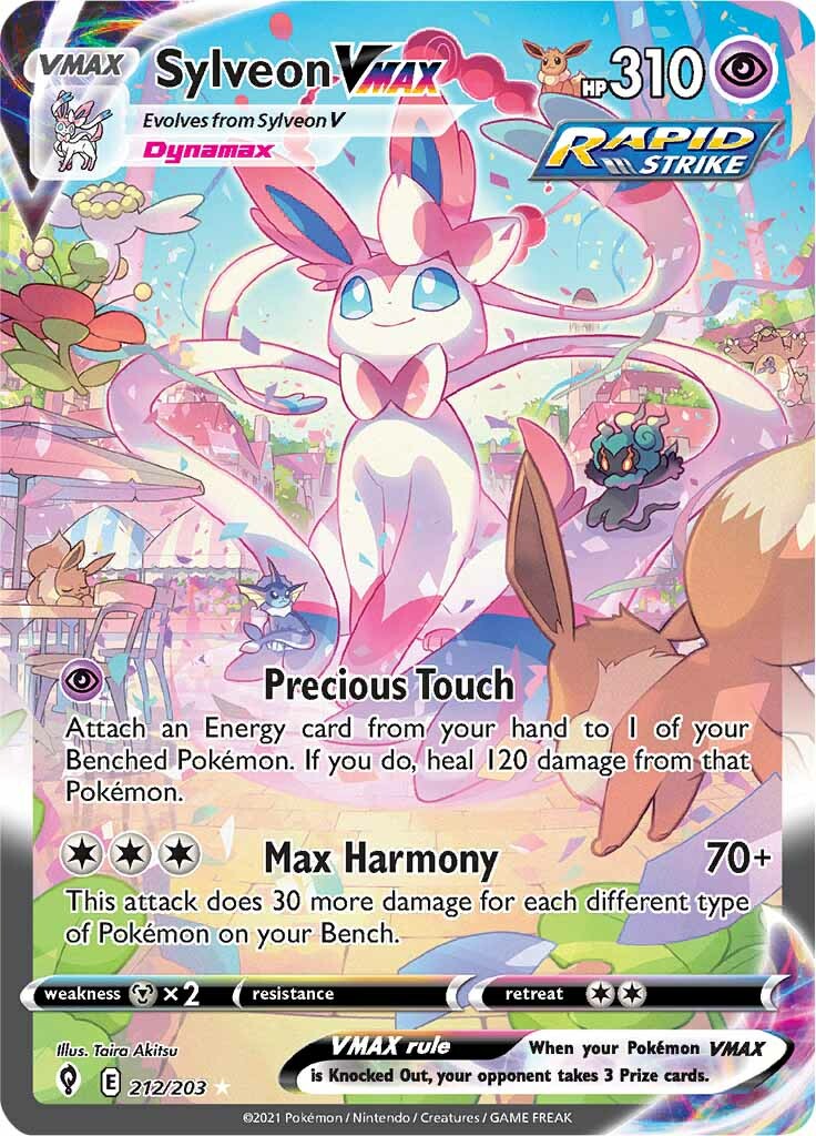 pokemon cards sylveon #915 EXTENDED ART Raycardza your opponent takes 2 Prize cards. Sylveon ex 005/022 SVLN Starter