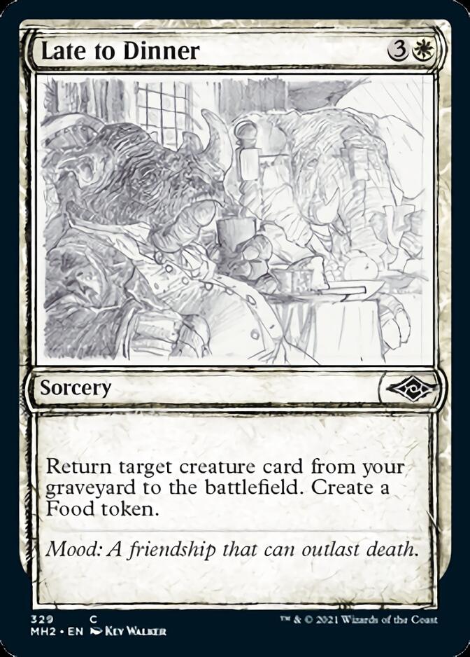 mtg cards with outlast ABZAN OUTLAST! * Modern Legal Custom Magic Deck * Wizards of the Coast Late to Dinner (Sketch) [Modern