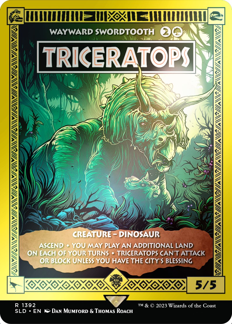 Triceratops - Wayward Swordtooth (Rainbow Foil) [Secret Lair Drop Series]
