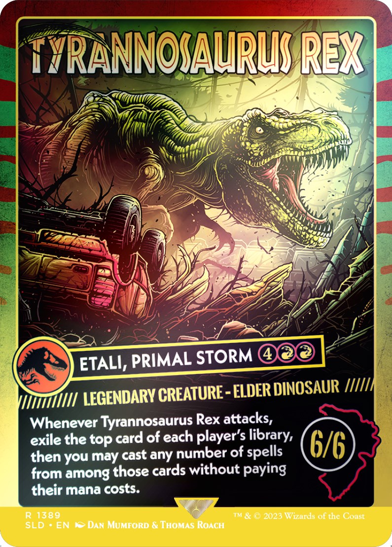 Tyrannosaurus Rex - Etali, Primal Storm (Rainbow Foil) [Secret Lair Drop Series]