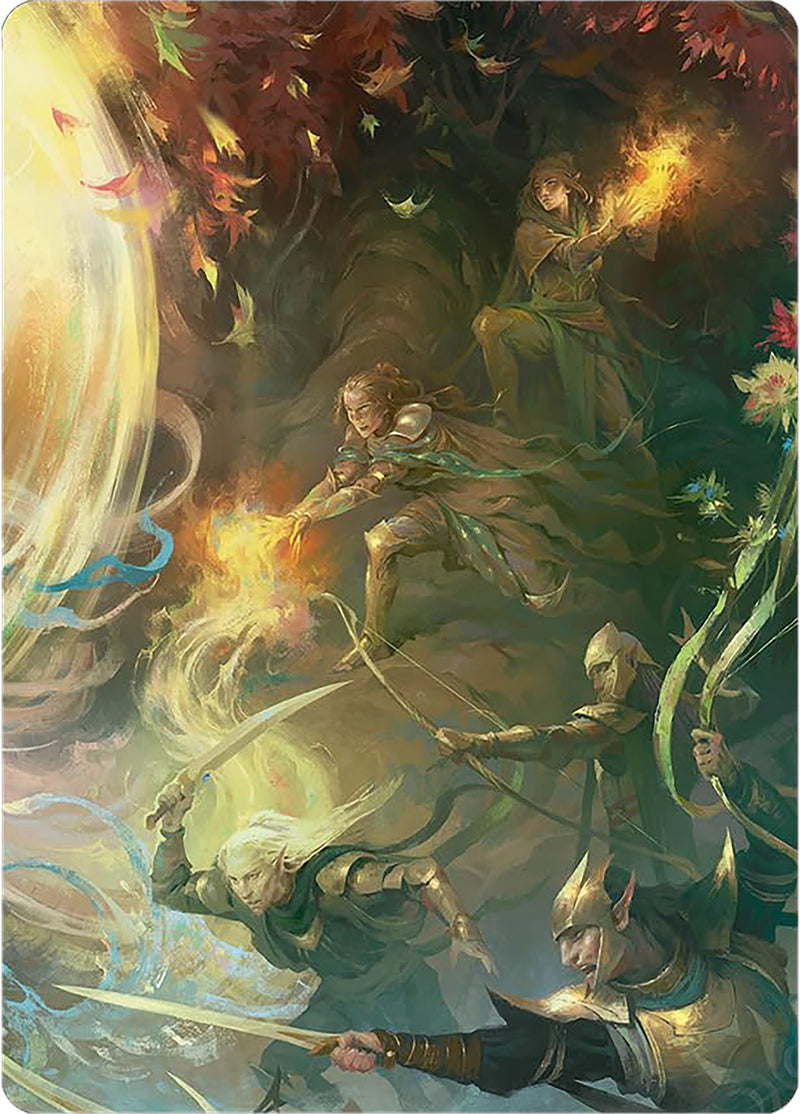 Rally the Galadhrim Art Card [The Lord of the Rings: Tales of Middle-earth Art Series]