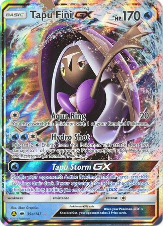 Tapu Fini GX (39/147) (Alternate card) (Jumbo Card) [Sun & Moon: Burning Shadows]