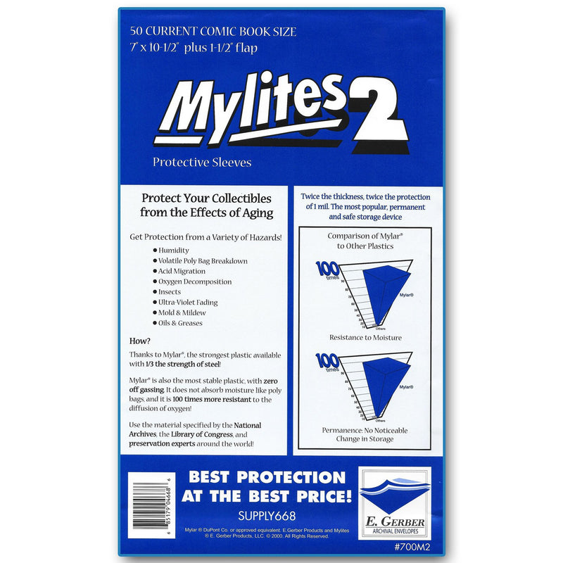 Mylites 2 - Current Comic Book Size Protective Sleeves