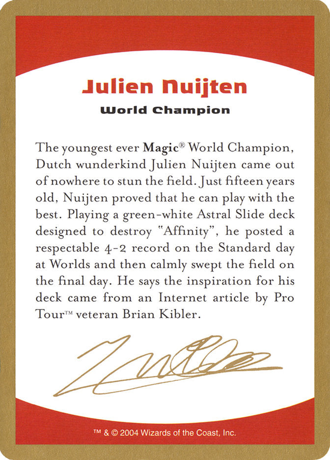 Julien Nuijten Bio [World Championship Decks 2004]
