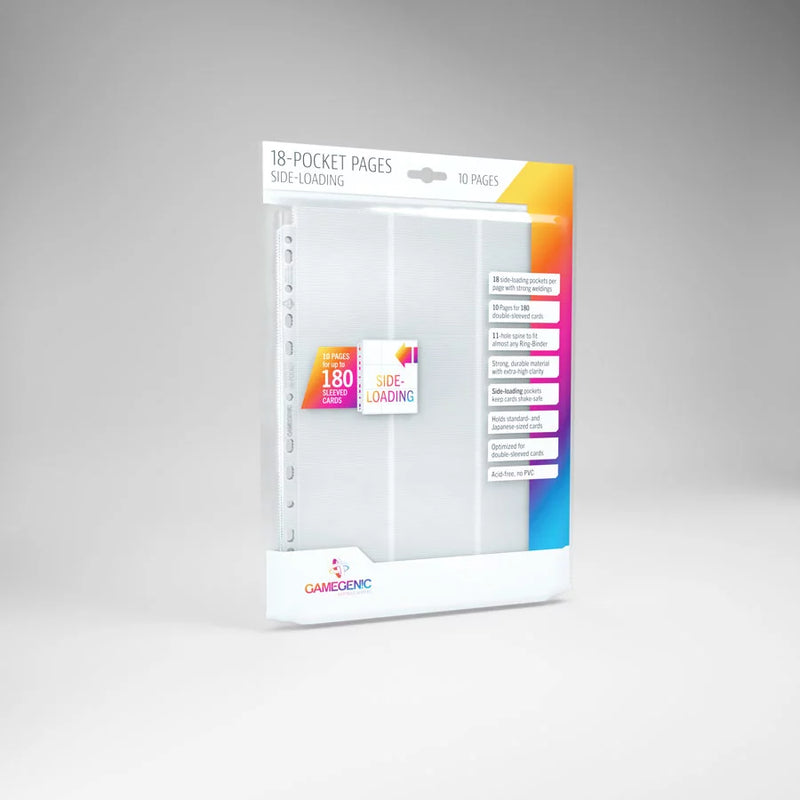 Gamegenic 18-Pocket Side-Loading Pages - 10-pack (White)