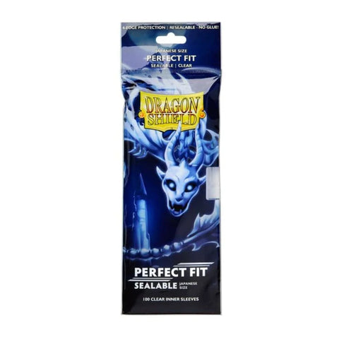 Dragon Shield: Clear Perfect Fit - Japanese Size Sealable Inner Sleeves (100CT)