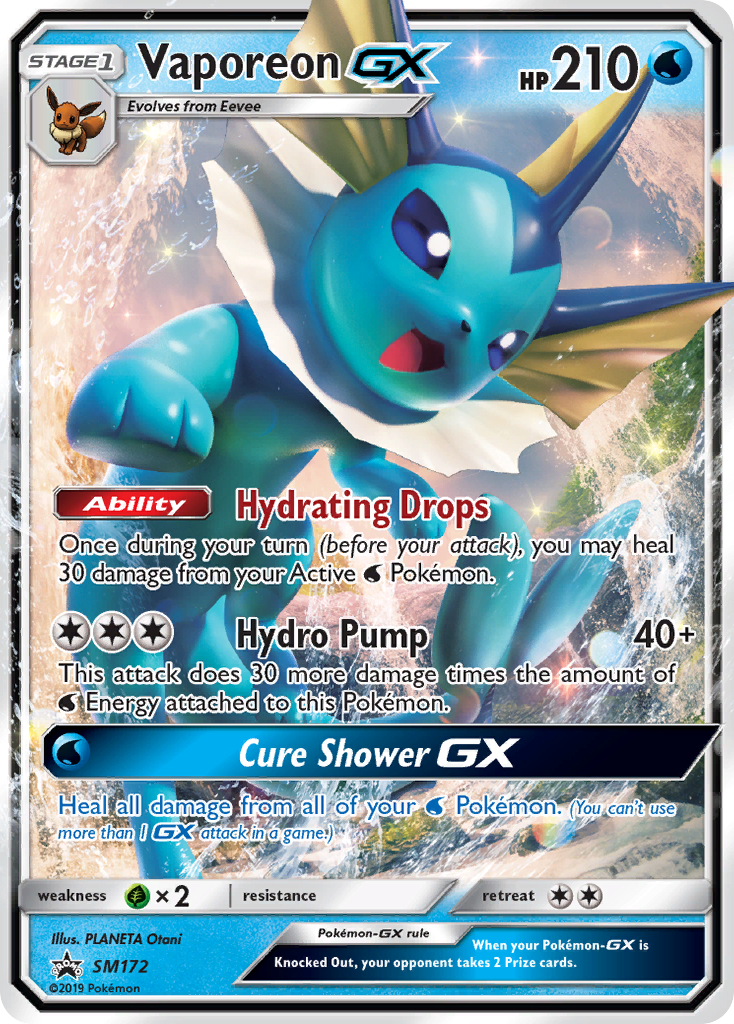 Vaporeon GX (SM172) [Sun & Moon: Black Star Promos]