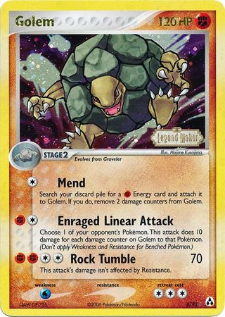 pokemon cards golem - 35/68 Retreat Cost Golem ex | 151 |