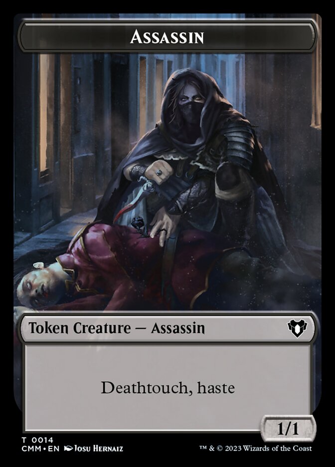 Spirit (0039) // Assassin Double-Sided Token [Commander Masters Tokens