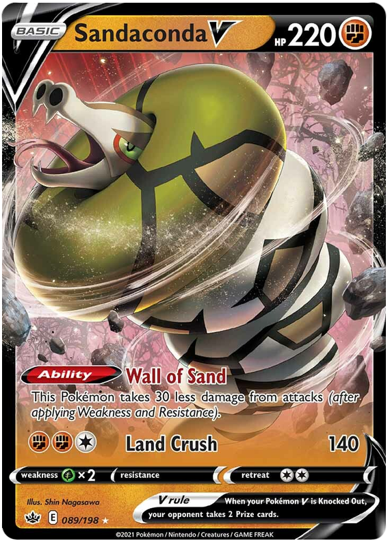 pokemon cards sandaconda POKMON CARD GAME S6H 076/070 SR V Weakness / Resistance / Retreat Cost Sandaconda 082 - Holofoil SWSH05