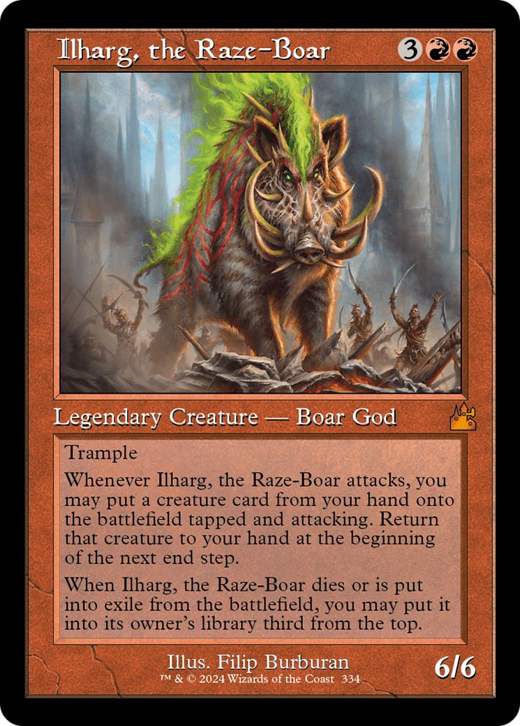 Ilharg, the Raze-Boar (Retro Frame) [Ravnica Remastered]