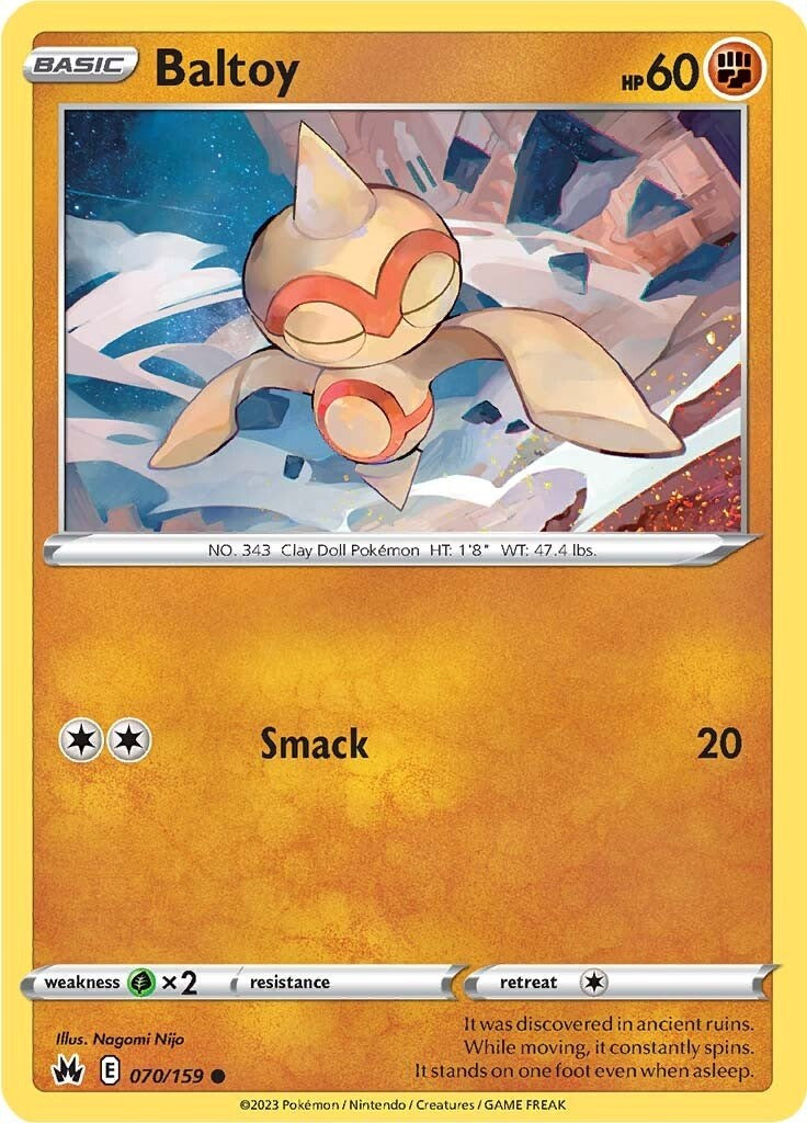 pokemon card baltoy - 102/202 - Sword & Shield This attack does 20 damage for each heads 2004 Pokemon EX Hidden Legends