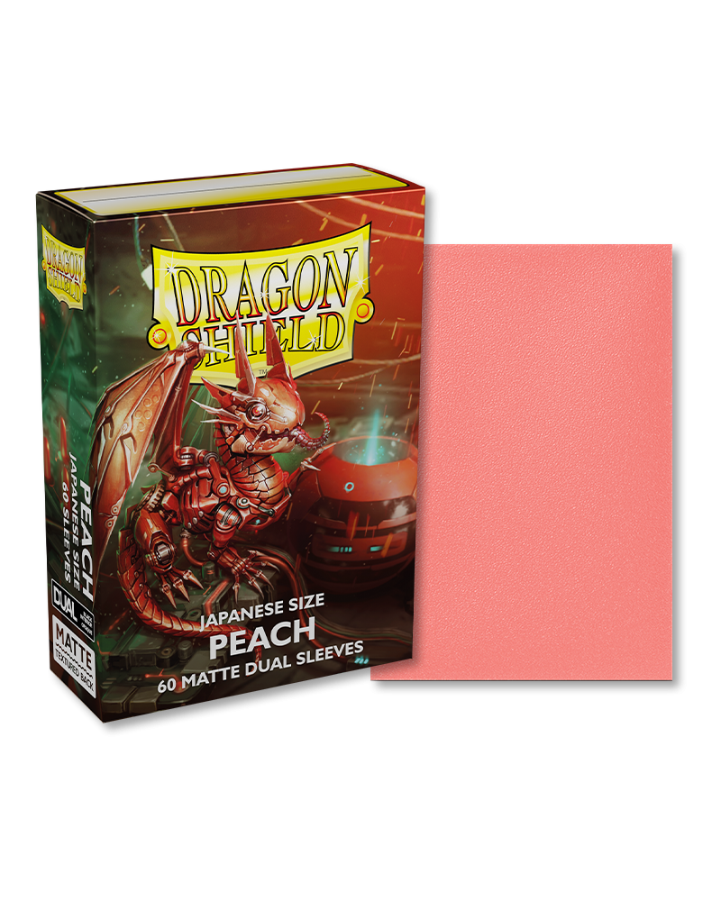 Dragon Shield Matte Dual Sleeves 60 Ct. - Japanese Size (Peach)