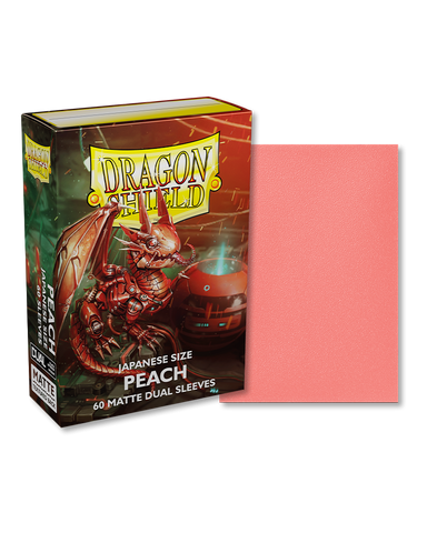 Dragon Shield Matte Dual Sleeves 60 Ct. - Japanese Size (Peach)