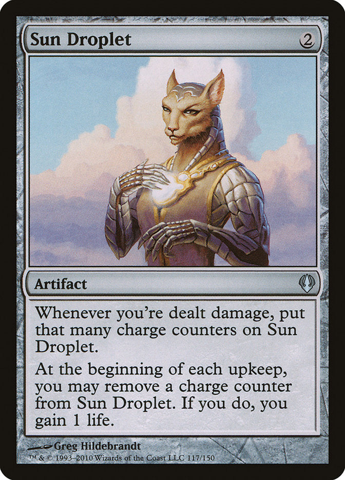 mtg cards with charge counters Sun Droplet [Archenemy]