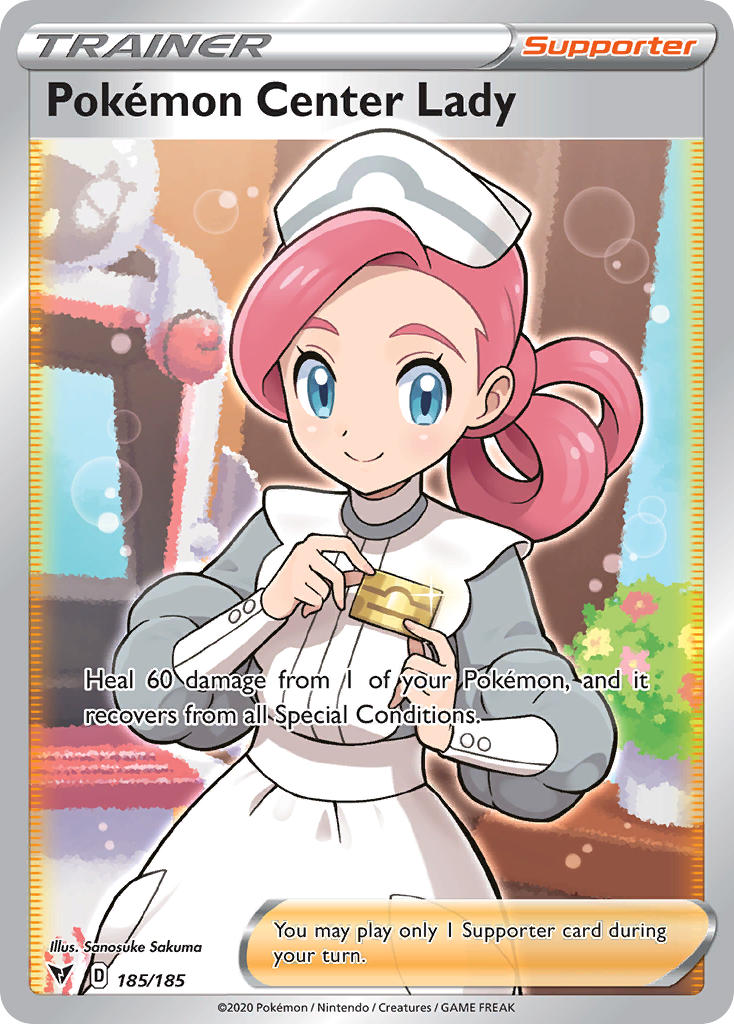 Pokemon Center Lady (185/185) [Sword & Shield: Vivid Voltage]