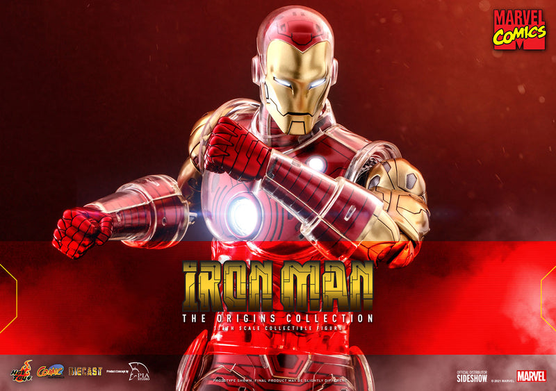 Iron Man Sixth Scale Collectible Figure - The Origins Collection - Comics Masterpiece Series Diecast (Hot Toys)