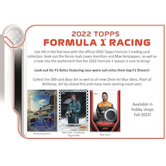 2022 Topps Formula 1 Racing Hobby Box